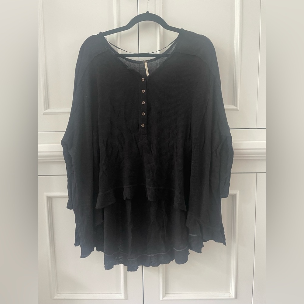 Free People Black Top Size Small